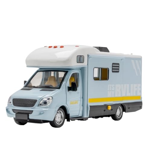 ECVHIPKLG Für 1:24 Große Reise Camping Auto Legierung Auto Modell Touristenbus(Blue) von ECVHIPKLG