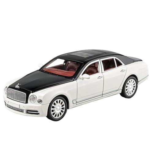 ECVHIPKLG Für 1:24 Mulsanne Automodell und Metallautomodell Ornament Spielzeugauto(White) von ECVHIPKLG