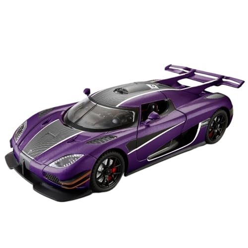 ECVHIPKLG Für 1:24 One1 Automodell Legierung Supersportwagen Spielzeugauto Geschenkautomodell(Purple) von ECVHIPKLG