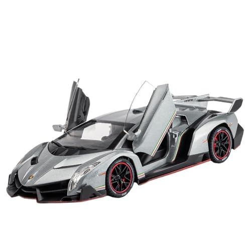 ECVHIPKLG Für 1:24 Poison Super Sports Car Drogenlegierung Auto Spielzeugauto Modell handgefertigt(Silver) von ECVHIPKLG