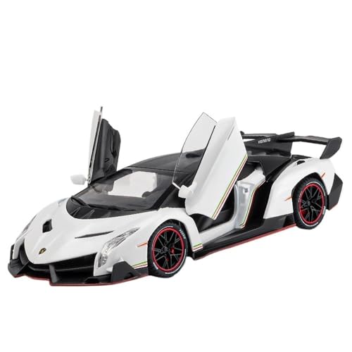 ECVHIPKLG Für 1:24 Poison Super Sports Car Drogenlegierung Auto Spielzeugauto Modell handgefertigt(White) von ECVHIPKLG