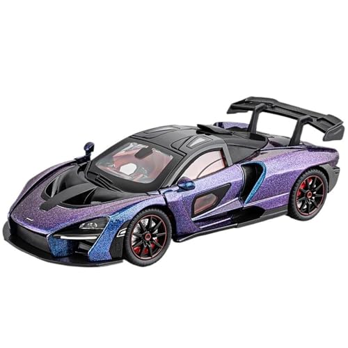 ECVHIPKLG Für 1:24 Senna Auto Modell Super Sport Auto Legierung Auto Modell Racing Spielzeug Auto(Purple) von ECVHIPKLG