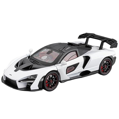 ECVHIPKLG Für 1:24 Senna Auto Modell Super Sport Auto Legierung Auto Modell Racing Spielzeug Auto(White) von ECVHIPKLG