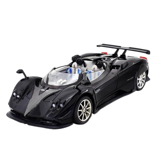 ECVHIPKLG Für 1:24 Zonda Automodell Son of Wind Automodell, Legierung Supersportwagen Spielzeugauto(Black) von ECVHIPKLG