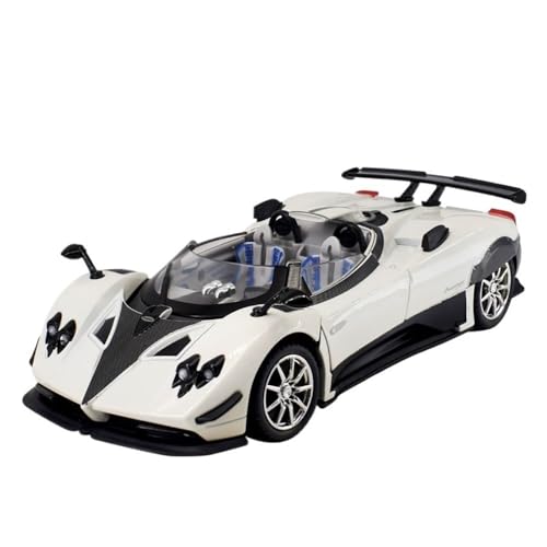 ECVHIPKLG Für 1:24 Zonda Automodell Son of Wind Automodell, Legierung Supersportwagen Spielzeugauto(White) von ECVHIPKLG