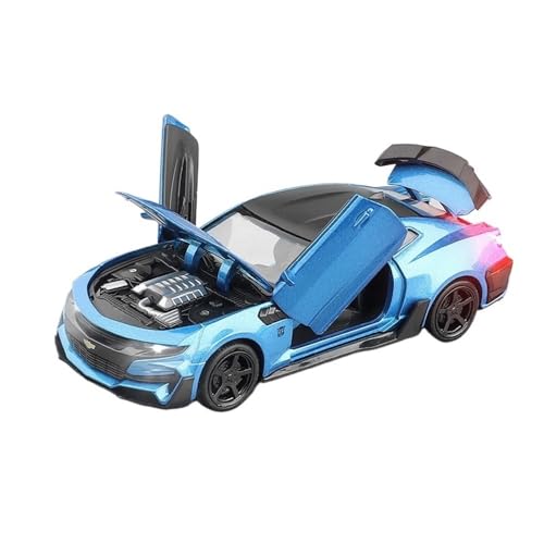 ECVHIPKLG Für 1:32 Camaro Auto Modell Auto Modell Sportwagen Legierung Spielzeugauto Sammlung Ornamente(Blue) von ECVHIPKLG