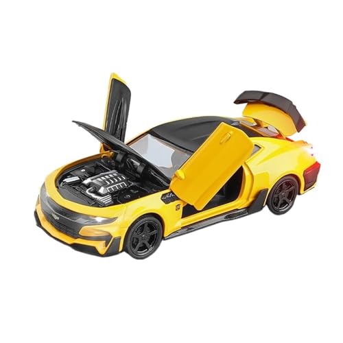 ECVHIPKLG Für 1:32 Camaro Auto Modell Auto Modell Sportwagen Legierung Spielzeugauto Sammlung Ornamente(Yellow) von ECVHIPKLG