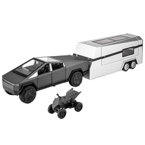 ECVHIPKLG Für 1:32 Pickup Truck Modell Legierung Spielzeugauto 2025 Automodell Abnehmbares Automodell(Black) von ECVHIPKLG