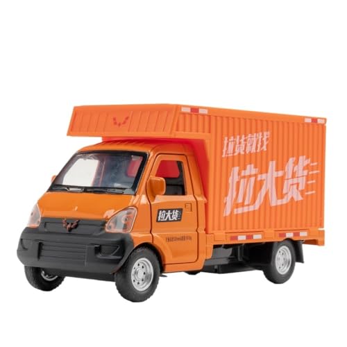 ECVHIPKLG Für 1:32 Wuling Van Toy Truck Modell Legierung Auto Van Spielzeugauto(Orange) von ECVHIPKLG