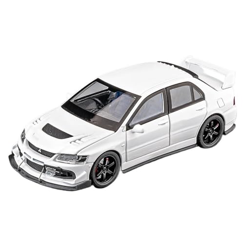 ECVHIPKLG Für Evo Modell Legierung Auto JDM Flügel Gott Auto Modell Ornamente Sport Auto Spielzeug Rennwagen(White) von ECVHIPKLG