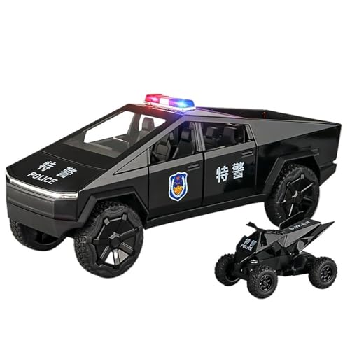 ECVHIPKLG Für Polizeiauto-Spielzeuglegierung, Spezielles Polizeiauto-Modell, Öffentliche Sicherheit 110 Pickup-Spielzeugauto(Black) von ECVHIPKLG