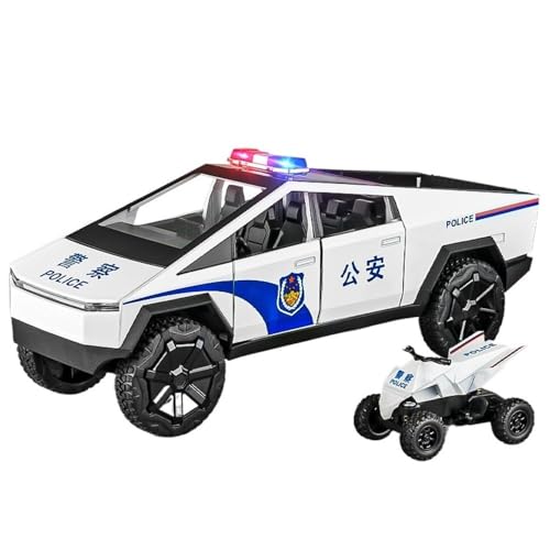 ECVHIPKLG Für Polizeiauto-Spielzeuglegierung, Spezielles Polizeiauto-Modell, Öffentliche Sicherheit 110 Pickup-Spielzeugauto(White) von ECVHIPKLG