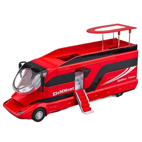 ECVHIPKLG Für Wohnmobil-Modell, großes Legierungs-Luxus-Bus-Spielzeugauto, Jungen-Reise-LKW, Camping-Auto(Red) von ECVHIPKLG