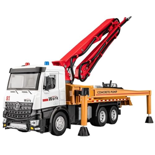 ECVHIPKLG Für Zementpumpen-LKW-Spielzeugauto-Modell, Legierung, Sky Pump Engineering-LKW, Betontransporttanker(Red) von ECVHIPKLG