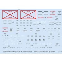 EDUARD ACCESSORIES 7307320 1:32 Mosquito FB Mk.II stencils for TAMIYA von EDUARD