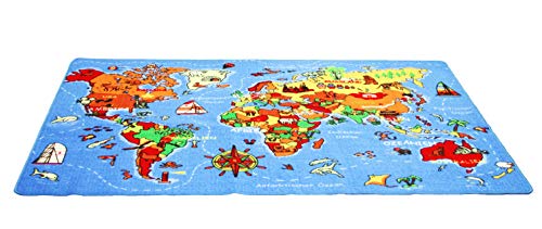 Eduplay 110185 Spielteppich Welt, 140 x 200 cm von EDUPLAY