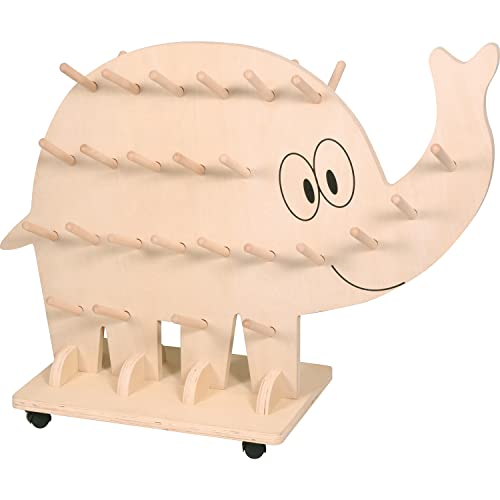 EDUPLAY 110490 Stiefel-Elefant für 25 Paar, 106 x 39,5 x 83 cm, Holz von EDUPLAY