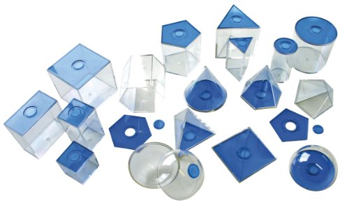 Eduplay 120069 - Geometrische Körper, klein, transparent blau von EDUPLAY