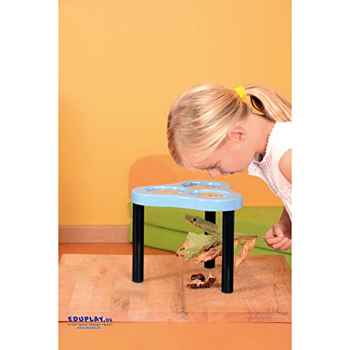 EDUPLAY 150120 Riesenstandlupe, 3-Fach, 24,5 x 24,5 x 20 cm, blau/schwarz von EDUPLAY