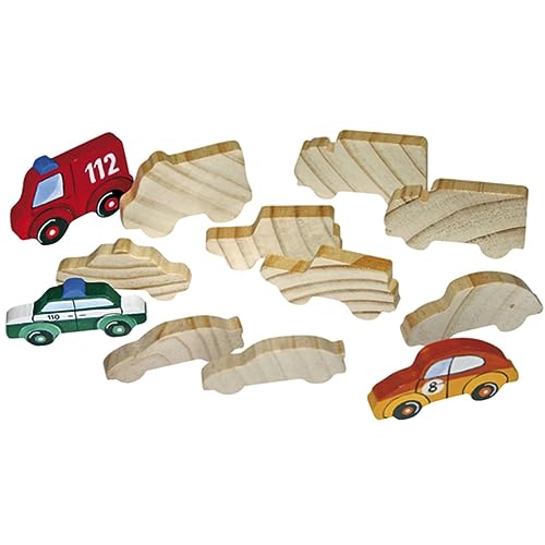 EDUPLAY Holzfiguren Fahrzeuge 12er Set von EDUPLAY