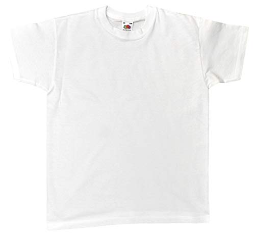 EDUPLAY 230-016 Kinder T-Shirt Größe 152, 100% Baumwolle, weiß (1 Stück) von EDUPLAY