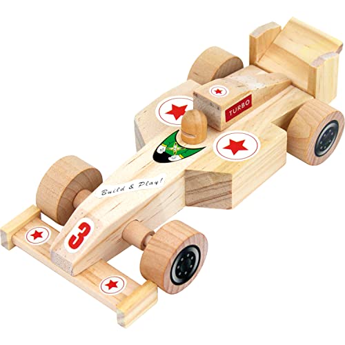 EDUPLAY Holz Rennauto zum Basteln 10er Set von EDUPLAY