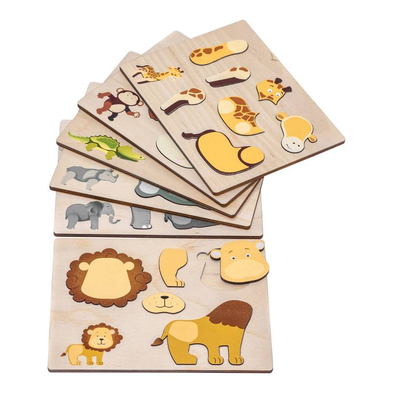 Eduplay Magnetpuzzle Wildtiere 6er Set von EDUPLAY