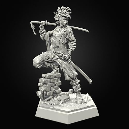 EENNDI 1/24 Ancient Female Samurai Resin Figure Kit Unbemalt und unmontiert Soldier Resin Model Kit //o9A8n6 von EENNDI