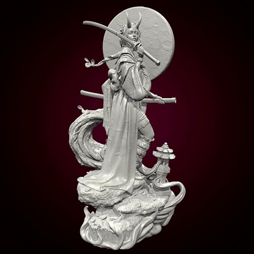 EENNDI 1/24 Ancient Female Samurai Resin Figure Kit Unbemalt und unmontiert Soldier Resin Model Kit //o9A8n8 von EENNDI