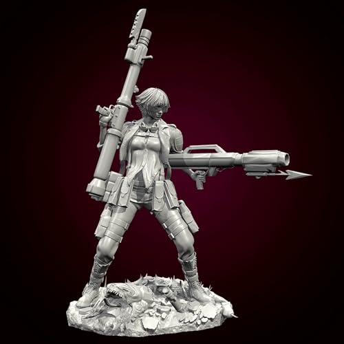 EENNDI 1/24 Sci-Fi Agent Female Warrior Resin Figure Kit Unbemalt und unmontiert Soldier Resin Model Kit //o8A7n4 von EENNDI