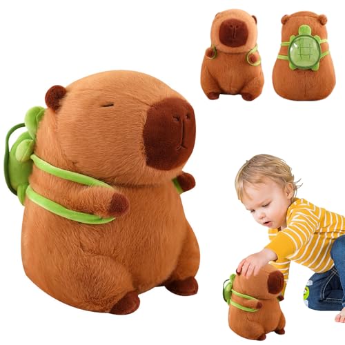 EEPLUYTY Rucksack Capybara-Puppe, 23 cm große Capybara-Puppe, süße Capybara-Puppe, pelziges Capybara-Spielzeug, simuliertes Capybara-Spielzeug, geeignet für Kinder, kann als Geschenk verwendet Werden von EEPLUYTY