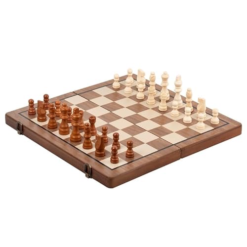 Schachspiel, faltbares Schach, 3 in 1 Schachbrett Schachspiel, Tragbares Schachbrett Faltbares magnetisches Schachspiel Brettspiel, für Dinnerpartys und andere Spielaktivitäten – 39 cm x 39 cm von EEPLUYTY
