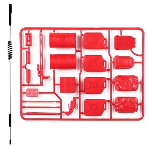 EEQANAO 1 Set Dekoration Werkzeuge for WPL Auto Ersatzteile 1/16 RC Auto LKW Teile & 1 Pcs Antennen Mit Ersatz Schrauben von EEQANAO