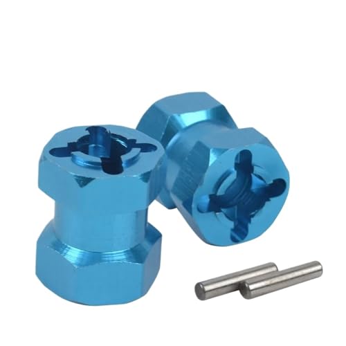 EEQANAO 2PCS 12mm Aluminium Rad Reifen HEX Adapter for TA-Miya CW-01 Reifen Upgrade Teile von EEQANAO