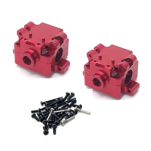 EEQANAO 2PCS Metall Upgrade Getriebe for WL-Toys 1/28 284131 K969 k979 k989 k999 P929 P939 RC Auto Teile(Rood) von EEQANAO