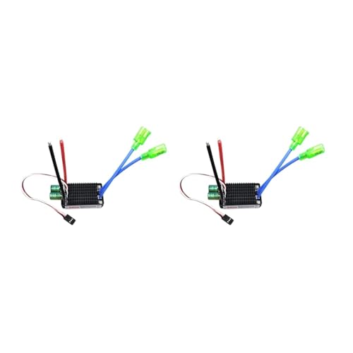 EEQANAO 2X High Power 12V-24V Wasserdicht Bidirektional RC ESC Pinsel ESC for RC Auto Und Boot 640A von EEQANAO