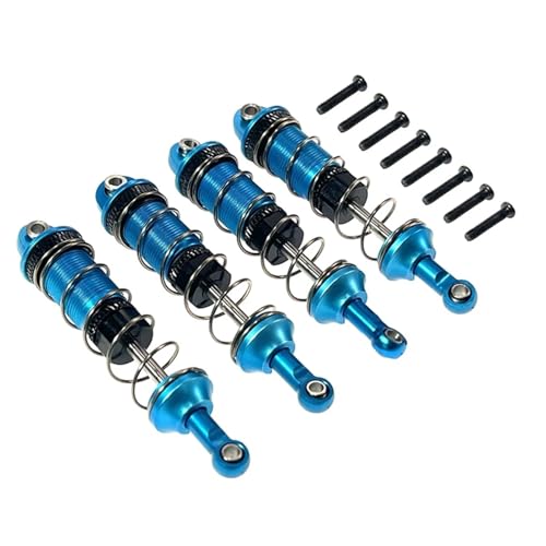 EEQANAO 4Pcs Legierung Vorne Hinten Öl Stoßdämpfer for MJX 16207 16208 16209 16210 H16 H16BM 1/16 RC Auto Upgrades Teile(Blauw) von EEQANAO