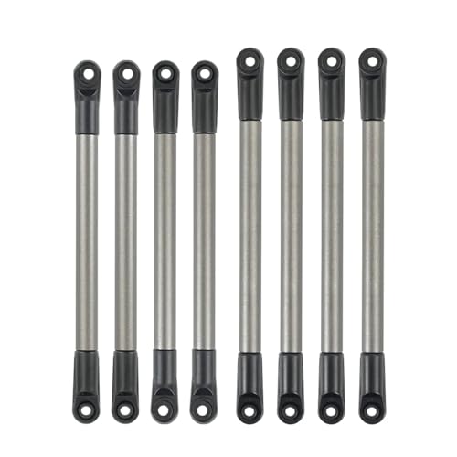 EEQANAO 8Pcs Metall Link Rod Zugstange 275MM Radstand for 1/10 RC Crawler Auto Axial for SCX10 90027 RC4WD D90 D110 CC01 TF2 MST von EEQANAO