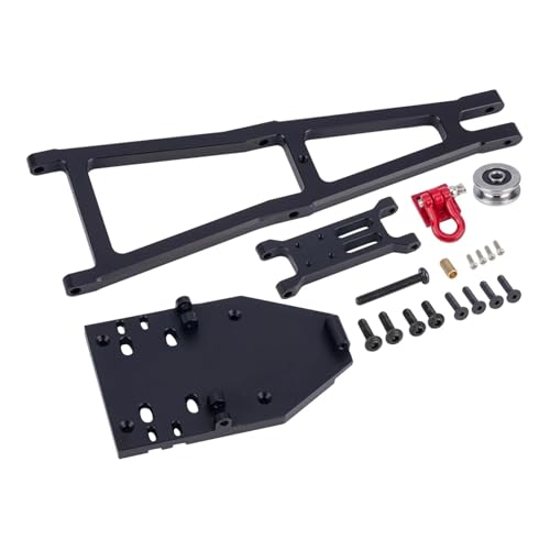 EEQANAO Aluminium Winde LKW/Abschleppwagen Kran Arm Kit Simulation for RC Crawler Axial for Capra 1,9 UTB Trail Buggy 1/10 RC Upgrade Teile(Zwart) von EEQANAO