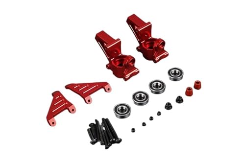 EEQANAO CNC-Aluminium-Vorderradnabe und Lenkungssätze for HPI for B-Aja for Rovan for Baja und for King-Motor(Rood) von EEQANAO