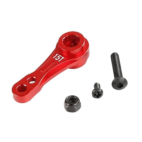 EEQANAO CNC Metall 15/17T Doppelseitiger Zahn-Servoarm for RO-Van LT for RO-Fun KM 5B 5T 5SC(Rood) von EEQANAO