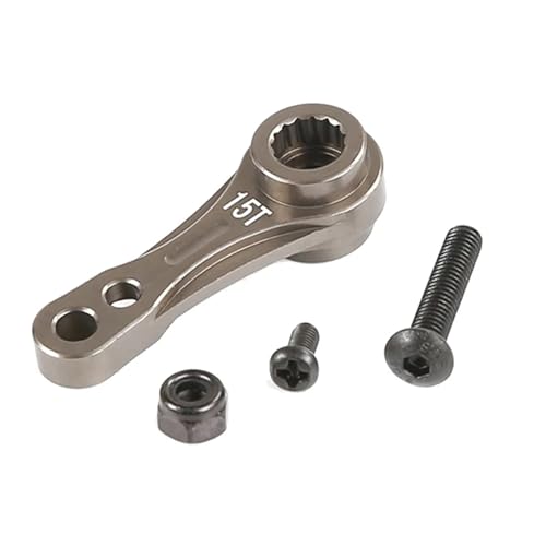 EEQANAO CNC Metall 15/17T Doppelseitiger Zahn-Servoarm for RO-Van LT for RO-Fun KM 5B 5T 5SC(Titanium Color) von EEQANAO