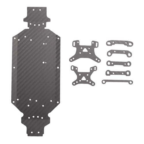 EEQANAO Carbon Fiber Chassis Shock Tower Arm Code for Wl-Toys 144001 144002 144010 LC for Ra-CING EMB-T 1/14 RC Auto Upgrade Teile von EEQANAO