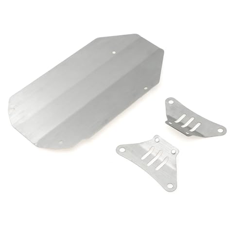 EEQANAO Chassis Armor Kompatibel for TA-Miya for TT02 TT-02 1/10 RC Auto Edelstahl Getriebeschutz Unterfahrschutz Teile Zubehör(Suit) von EEQANAO