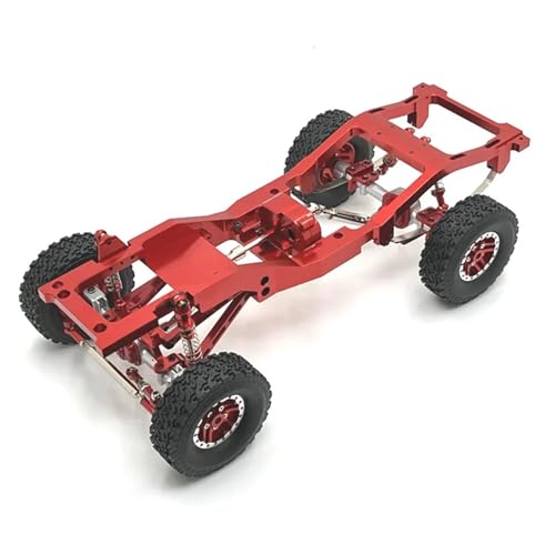 EEQANAO Geeignet for MN for Modell 1/12 MN82 LC79 RC Autoteile Metall Upgrade modifiziertes Chassis(Rood) von EEQANAO