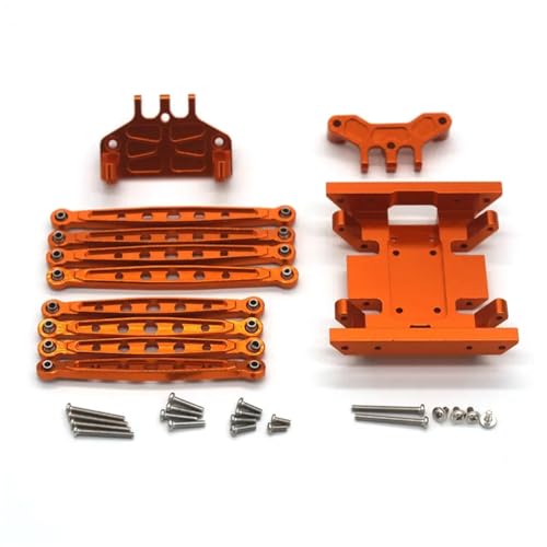 EEQANAO MN 128 Zubehör MN86S mn128 RC Zugstange 8 Zugstange Sitzgrundplatte dreiteiliges Set Zubehör(Orange) von EEQANAO