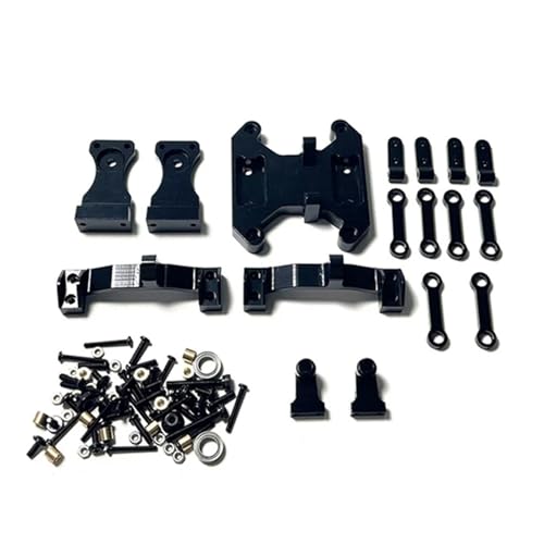 EEQANAO Metall Balance Chassis Board Wippe Kit for WPL B16 B36 1/16 RC Auto Upgrade Teile Modifiziertes Zubehör, Schwarz von EEQANAO