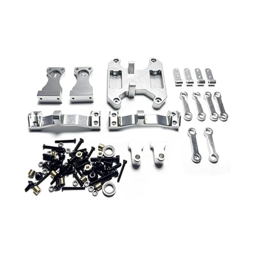 EEQANAO Metall Balance Chassis Board Wippe Kit for WPL B16 B36 1/16 RC Auto Upgrade Teile Modifiziertes Zubehör, Silber von EEQANAO