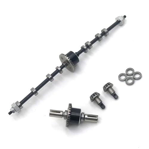 EEQANAO Metall-Upgrade vorne und hinten Differentialbaugruppe for WL-Toys 12428 12423 12427 12428-A 12428-B 12428-C Feiyue 1/12 RC Autoteile von EEQANAO