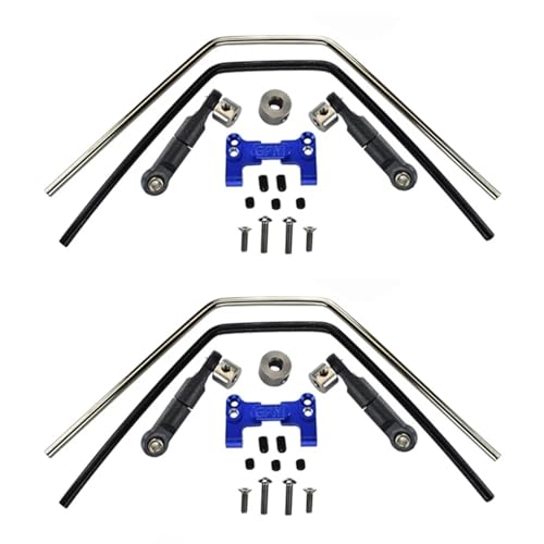 EEQANAO Metall vorne und hinten Sway Bar Set for 1/8 for Tra-xxas for SLE-dge RC Auto Upgrade Teile Ersatz Zubehör(Blauw) von EEQANAO